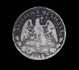 1883 MEXICO SECOND REPUBLIC 50 CENTAVOS SILVER COIN .393 ASW
