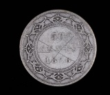 1876 H NEWFOUNDLAND CANADA 50 CENTS SILVER COIN .3504 ASW