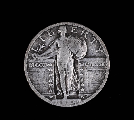 1924 STANDING LIBERTY SILVER QUARTER DOLLAR COIN