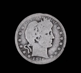 1916 D BARBER SILVER QUARTER DOLLAR COIN