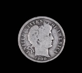 1900 BARBER SILVER DIME COIN