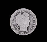 1903 BARBER SILVER DIME COIN