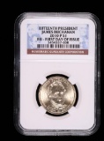 2010 P PRESIDENTIAL DOLLAR COIN **JAMES BUCHANAN** NGC BRILLIANT UNC FIRST DAY ISSUE