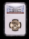 2011 P PRESIDENTIAL DOLLAR COIN **ANDREW JOHNSON** NGC BRILLIANT UNC FIRST DAY ISSUE