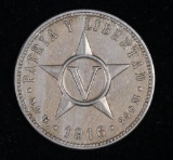 1916 CUBA 5 CENTAVOS COIN