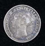 1878 GREAT BRITAIN 3 PENCE SILVER COIN .042 ASW