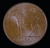 1959 NORWAY 5 ORE BRONZE COIN