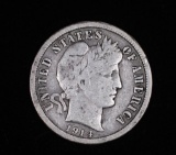 1914 BARBER SILVER DIME COIN