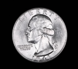 1941 D WASHINGTON SILVER QUARTER DOLLAR COIN