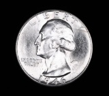 1946 D WASHINGTON SILVER QUARTER DOLLAR COIN GEM BU UNC MS+++