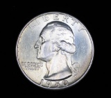 1950 D WASHINGTON SILVER QUARTER DOLLAR COIN GEM BU UNC MS+++