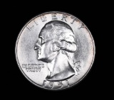 1951 WASHINGTON SILVER QUARTER DOLLAR COIN GEM BU UNC MS+++