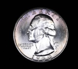 1960 WASHINGTON SILVER QUARTER DOLLAR COIN GEM BU UNC MS+++