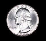 1962 WASHINGTON SILVER QUARTER DOLLAR COIN GEM BU UNC MS+++