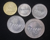 NICARAGUA 5 COIN SET