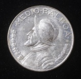 1966 PANAMA 1/2 BALBOA SILVER COIN .1479 ASW