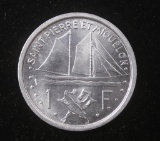 1948 A SAINT PIERRE & MIQUELON 1 FRANC COIN