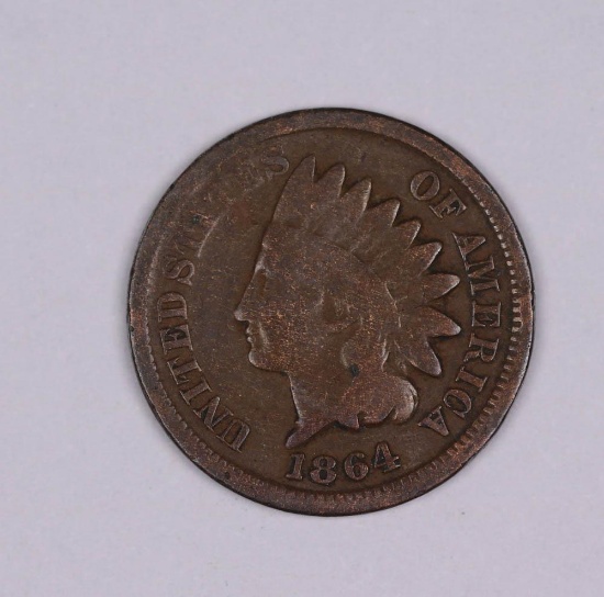 1864 INDIAN HEAD US CENT PENNY COIN