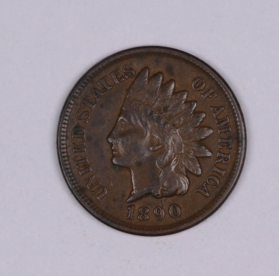 1890 INDIAN HEAD US CENT PENNY COIN
