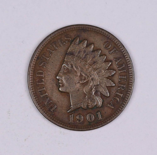 1901 INDIAN HEAD US CENT PENNY COIN