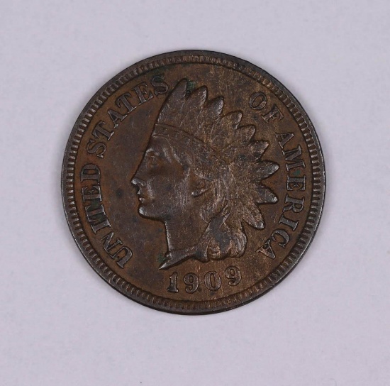 1909 INDIAN HEAD US CENT PENNY COIN