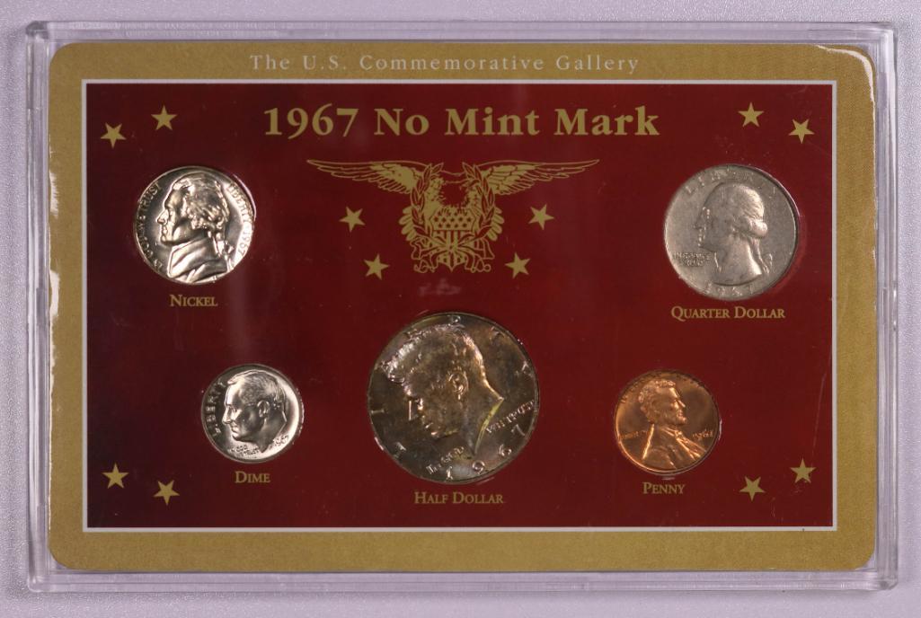 n*n様 アクセサリー 5点セット まとめ売り 1967 NO MINT MARK 5 COIN SET BY THE U.S. | Proxibid