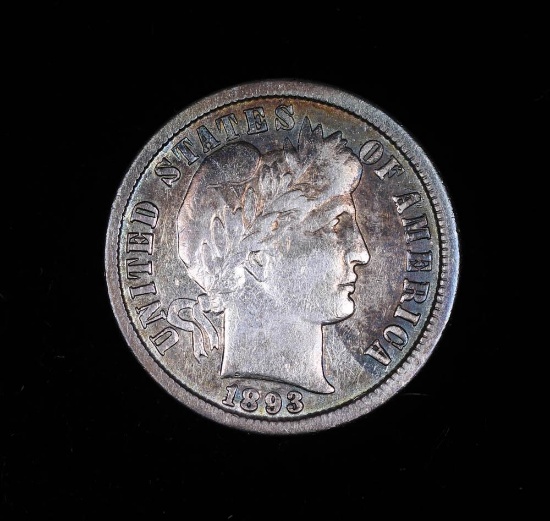 1893 O BARBER SILVER DIME COIN