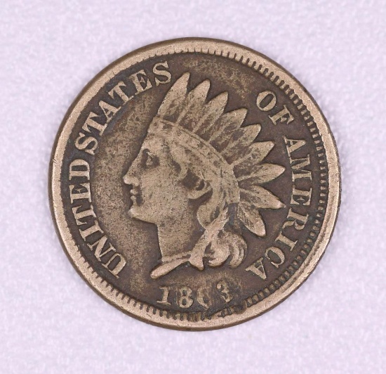 1863 INDIAN HEAD CENT PENNY COIN