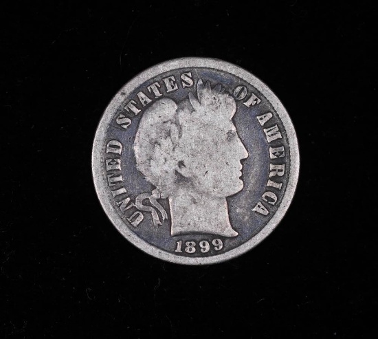 1899 BARBER SILVER DIME COIN