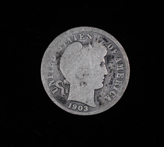 1903 BARBER SILVER DIME COIN