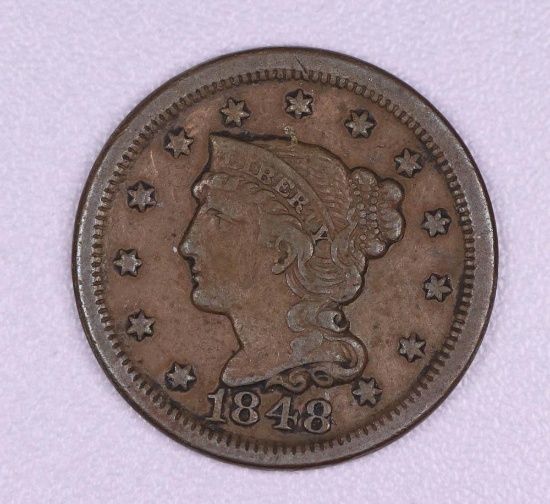 1848 US LARGE CENT COPPER COIN