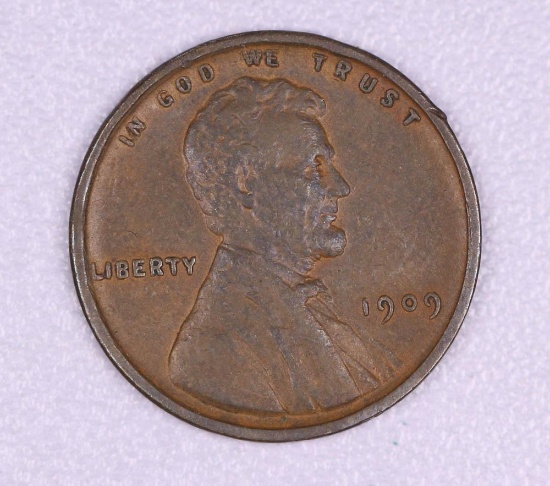 1909 VDB WHEAT LINCOLN CENT PENNY COIN