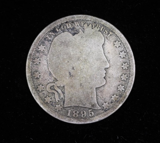 1895 BARBER SILVER QUARTER DOLLAR COIN