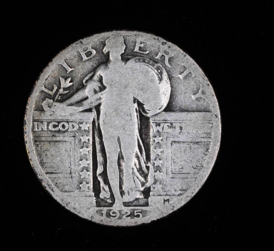 1925 STANDING LIBERTY SILVER QUARTER DOLLAR COIN