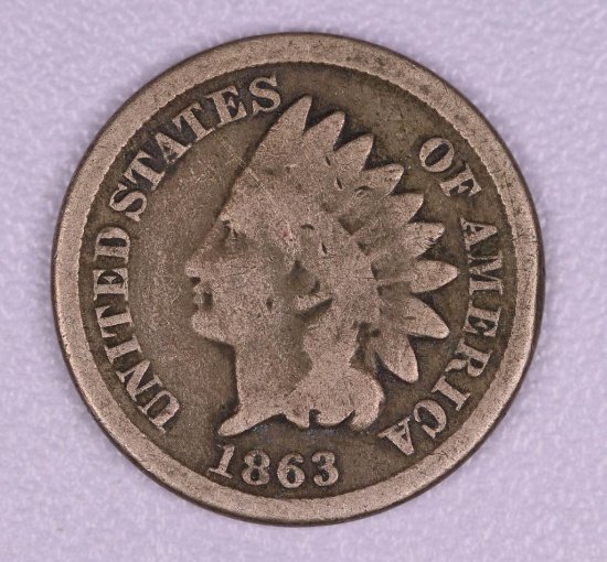 1863 INDIAN HEAD CENT PENNY COIN