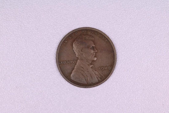 1909 VDB WHEAT CENT PENNY COIN