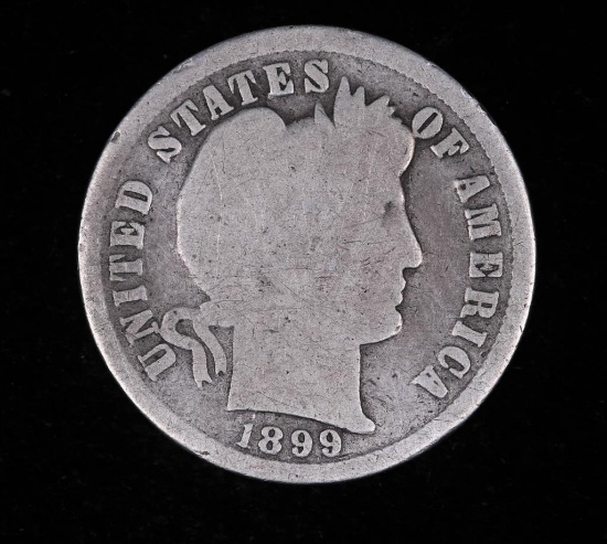 1899 BARBER SILVER DIME COIN