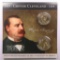 GROVER CLEVELAND PRESIDENTIAL $1 COIN SET IN INFO TRIFOLD (22ND PRESIDENT)