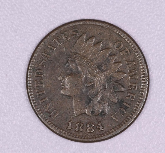 1884 INDIAN HEAD CENT PENNY COIN