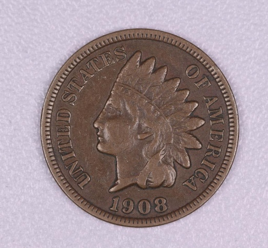 1908 S INDIAN HEAD CENT PENNY COIN