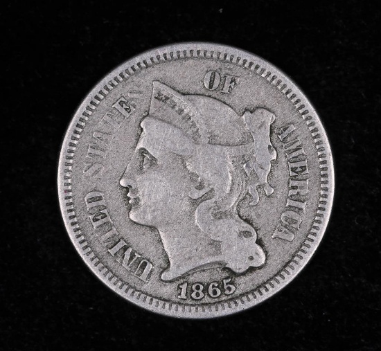 1865 3 CENT NICKEL US COIN