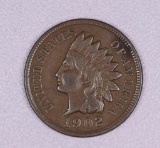 1902 INDIAN HEAD CENT PENNY COIN
