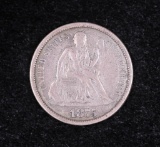 1875 S LIBERTY SEATED SILVER DIME COIN