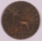 1861 GREAT BRITAIN 1/2 PENNY BRONZE COIN