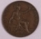 1907 GREAT BRITAIN PENNY BRONZE COIN