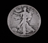 1921 WALKING LIBERTY SILVER HALF DOLLAR COIN