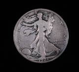 1921 D WALKING LIBERTY SILVER HALF DOLLAR COIN