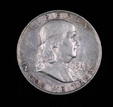 1949 D FRANKLIN SILVER HALF DOLLAR COIN