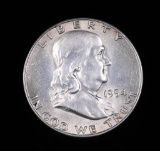 1954 S FRANKLIN SILVER HALF DOLLAR COIN