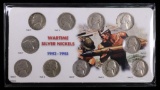 1942-1945 WARTIME SILVER NICKELS SET (INCLUDES 11 COINS)